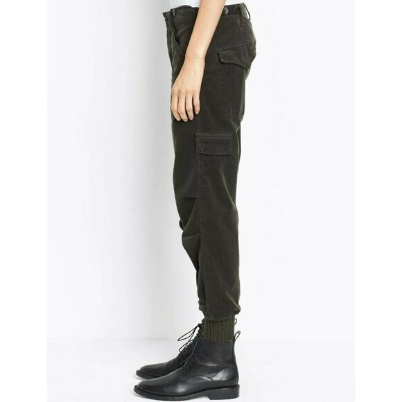 VINCE Slouchy Corduroy Military Pants Slim Fit in Olive - Picture 6 of 16